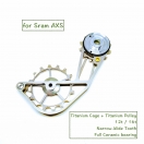 titanium derailleur cage and oversize pulley for Sram AXS