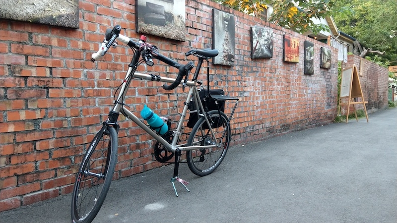 Gearoop Bike Bicycle CoolStand Aluminum Adjustable Side Stick 33-39mm Silver 